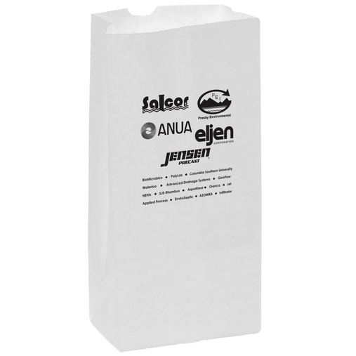 Custom Printed White Kraft Paper SOS Grocery Bag (Size 16 Lb.) - Flexo Ink - 6G16W-FI